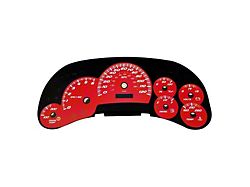US Speedo Daytona Edition Gauge Face; MPH; Red (03-05 Sierra 1500 w/ Transmission Temperature Gauge)
