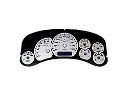 US Speedo Daytona Edition Gauge Face; MPH; Silver (99-02 Sierra 1500 w/ Transmission Temperature Gauge)