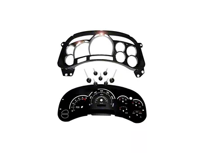 US Speedo Escalade Edition Gauge Cluster Kit; MPH; Black (03-05 Sierra 1500)