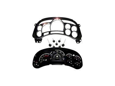 US Speedo Escalade Edition Gauge Cluster Kit; MPH; Black (03-05 Sierra 1500 w/ Transmission Temperature Gauge)