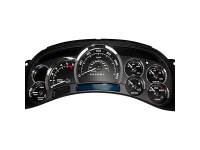 US Speedo Escalade Edition Gauge Cluster Kit; MPH; Black (2006 Sierra 1500 w/ Transmission Temperature Gauge)