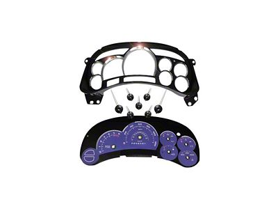 US Speedo Escalade Edition Gauge Cluster Kit; MPH; Purple (2006 Sierra 1500)