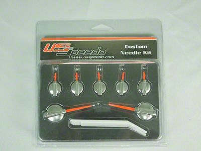 US Speedo Gauge Needles; Satin Hub/Red Pointer (07-13 Sierra 1500)