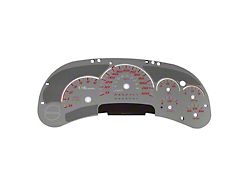US Speedo Stainless Edition Gauge Face; MPH; Red (2006 Sierra 1500)