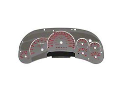 US Speedo Stainless Edition Gauge Face; MPH; Red (2006 Sierra 1500 w/ Transmission Temperature Gauge)