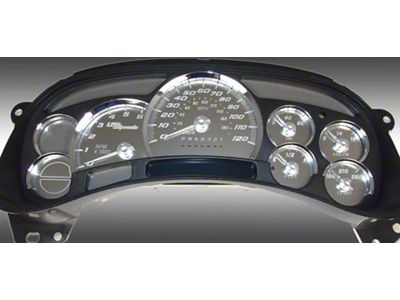 US Speedo Stainless Edition Gauge Face; MPH; White (2006 Sierra 1500)