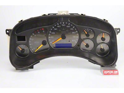 US Speedo Stealth Edition Gauge Face; MPH (99-02 Sierra 1500)