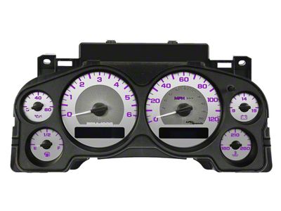 US Speedo Stainless Edition Gauge Face; MPH; Purple (07-14 6.0L Sierra 2500 HD)