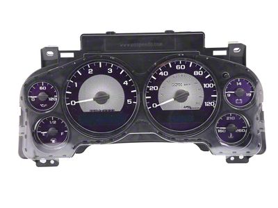 US Speedo Amethyst Edition Gauge Face; MPH (07-14 6.6L Duramax Sierra 3500 HD)