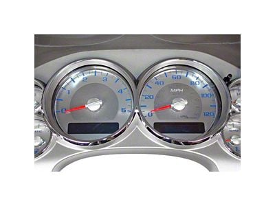 US Speedo Stainless Edition Gauge Face; MPH; Blue (07-14 6.6L Duramax Sierra 3500 HD)