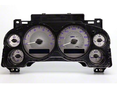 US Speedo Stainless Edition Gauge Face; MPH; Purple (07-14 6.6L Duramax Sierra 3500 HD)