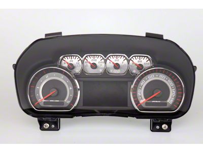 US Speedo Stainless Edition Gauge Face; MPH; Red (15-19 6.6L Duramax Sierra 3500 HD)