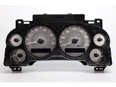 US Speedo Stainless Edition Gauge Face; MPH; White (07-14 6.6L Duramax Sierra 3500 HD)