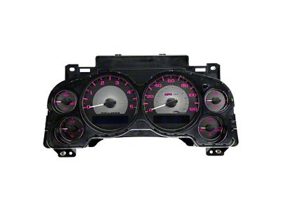 US Speedo Stealth Edition Gauge Face; MPH; Pink (07-14 6.6L Duramax Sierra 3500 HD)