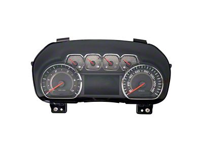 US Speedo Stealth Edition Gauge Face; MPH (15-19 6.6L Duramax Sierra 3500 HD)