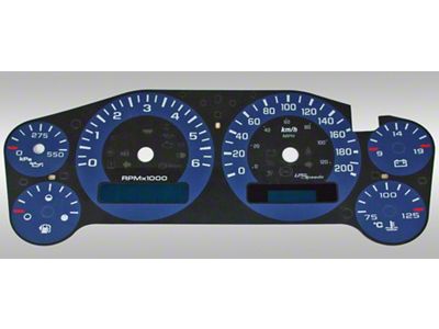 US Speedo Daytona Edition Gauge Face; KMH; Blue (07-13 Silverado 1500)