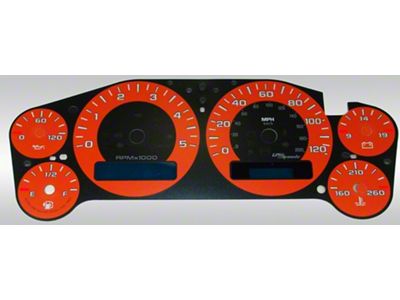 US Speedo Daytona Edition Gauge Face; MPH; Orange (07-13 Silverado 1500)