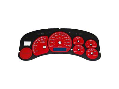 US Speedo Daytona Edition Gauge Face; MPH; Red (99-02 Silverado 1500)