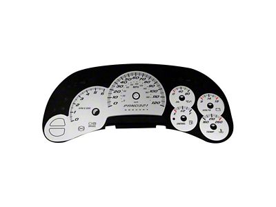 US Speedo Daytona Edition Gauge Face; MPH; Silver (03-05 Silverado 1500)