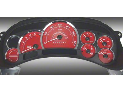 US Speedo Escalade Edition Gauge Face; MPH; Red (2006 Silverado 1500)