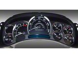 US Speedo Escalade Edition LED Ready Gauge Face; MPH; Black (2006 Silverado 1500 w/ Transmission Temperature Gauge)