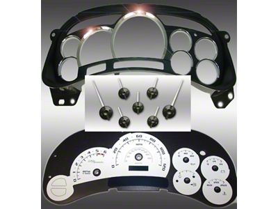US Speedo Escalade Edition LED Ready Gauge Face; MPH; White (03-05 Silverado 1500)
