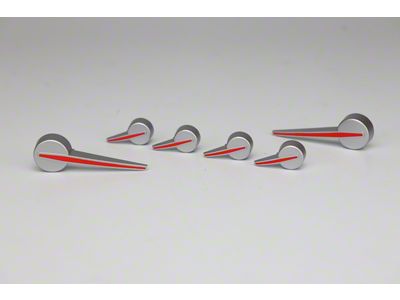 US Speedo Gauge Needles; Satin Hub/Red Pointer (14-18 Silverado 1500)