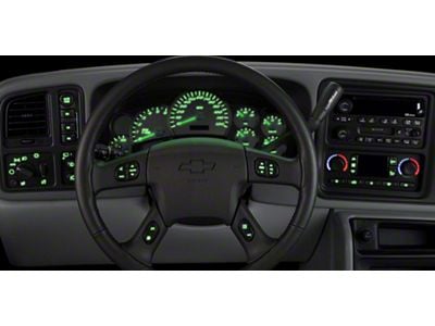 US Speedo LED Steering Wheel Lighting Kit; Green (03-06 Silverado 1500)