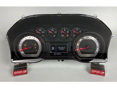 US Speedo Stainless Edition Gauge Face; MPH; Blue (19-25 Silverado 1500 Custom Trail Boss)