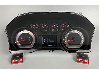 US Speedo Stainless Edition Gauge Face; MPH; Green (19-24 Silverado 1500 Custom Trail Boss)