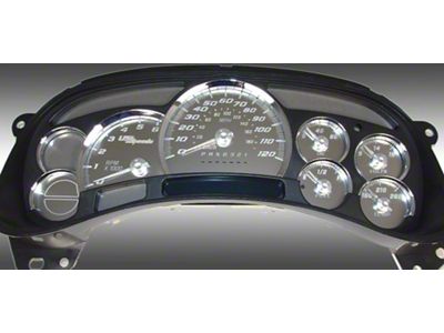 US Speedo Stainless Edition Gauge Face; MPH; White (2006 Silverado 1500)