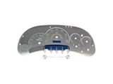 US Speedo Stainless Edition Gauge Face Style 2; MPH; White (03-05 Silverado 1500 w/ Transmission Temperature Gauge)