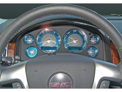 US Speedo Aqua Edition Gauge Face; KMH (07-14 6.0L Silverado 2500 HD)