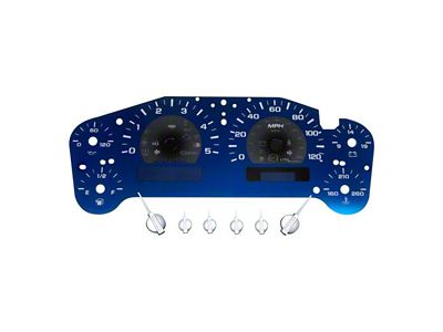 US Speedo Aqua Edition Gauge Face; MPH (07-14 6.6L Duramax Silverado 2500 HD)