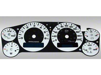 US Speedo Daytona Edition Gauge Face; MPH; White (07-14 6.0L Silverado 2500 HD)