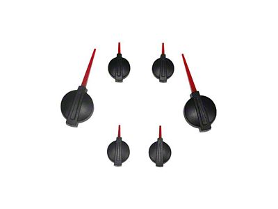 US Speedo Gauge Needles; Black Hub/Red Pointer (07-14 Silverado 2500 HD)