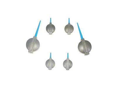 US Speedo Gauge Needles; Satin Hub/Blue Pointer (07-14 Silverado 2500 HD)