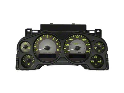 US Speedo Stealth Edition Gauge Face; MPH; Yellow (07-14 6.0L Silverado 2500 HD)
