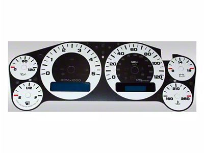 US Speedo Daytona Edition Gauge Face; MPH; White (07-14 6.6L Duramax Silverado 3500 HD)