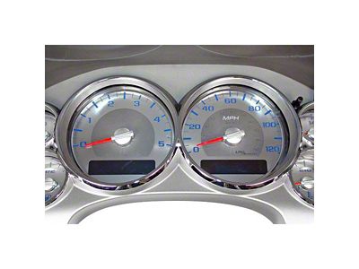 US Speedo Stainless Edition Gauge Face; MPH; Blue (07-14 6.6L Duramax Silverado 3500 HD)