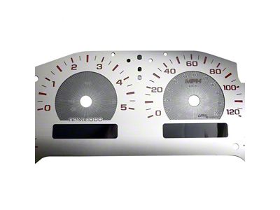 US Speedo Stainless Edition Gauge Face; MPH; Red (07-14 6.6L Duramax Silverado 3500 HD)
