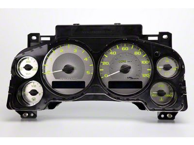 US Speedo Stainless Edition Gauge Face; MPH; Yellow (07-14 6.6L Duramax Silverado 3500 HD)