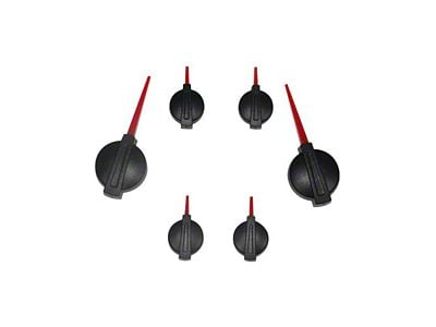 US Speedo Gauge Needles; Black Hub/Red Pointer (07-14 Yukon)