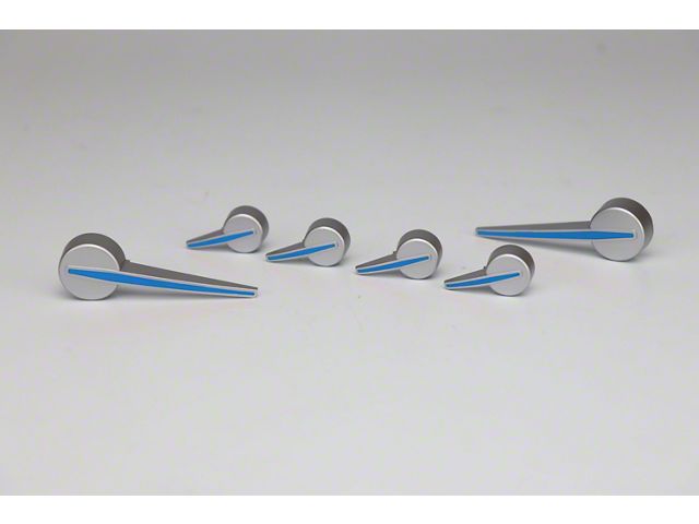 US Speedo Gauge Needles; Satin Hub/Blue Pointer (15-20 Yukon)