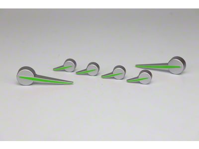 US Speedo Gauge Needles; Satin Hub/Green Pointer (15-20 Yukon)