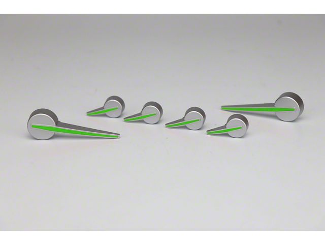 US Speedo Gauge Needles; Satin Hub/Green Pointer (15-20 Yukon)