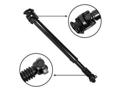USA Standard Gear Front Driveshaft; 38.50-Inch Flange to Center of U-Joint Collapsed (11-16 F-250 Super Duty)