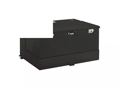 UWS 50-Gallon Aluminum L-Shaped Combo Transfer Tank; Gloss Black (15-25 Canyon)