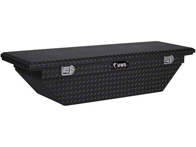 UWS 63-Inch Aluminum Low Profile Angled Crossover Tool Box; Gloss Black (15-25 Canyon)