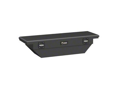 UWS 63-Inch Aluminum Low Profile Secure Lock Angled Tool Box; Matte Black (15-25 Canyon)